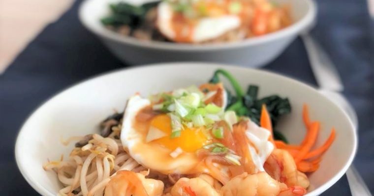 Bibimbap aux crevettes