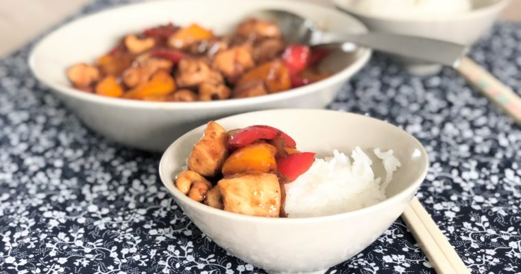 Poulet sauté aux poivrons noix de cajou