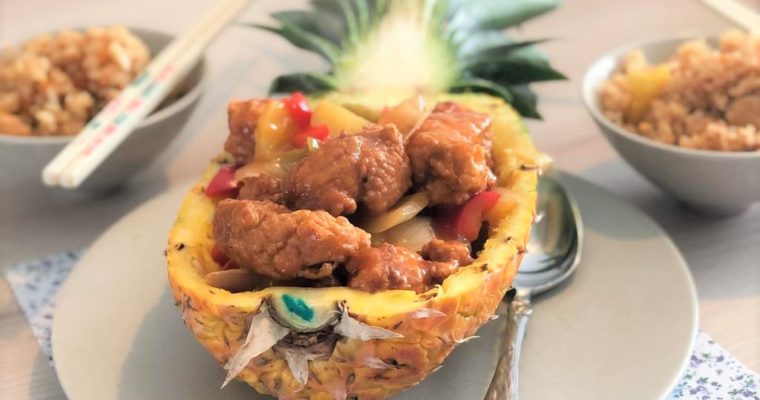 Porc ou poulet frit ananas sauce aigre douce